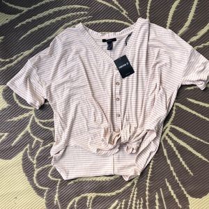 Short sleeve, Forever 21, striped top with buttons